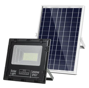 200 Watts Solar Flood Light Outdoor IP65 LED Remote Control Waterproof Portable Security Camp 6500K Garden Balcony Lighting