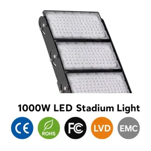 200000 1000W Bright Super Bright Narrow Angle Adjustment Optic 24V LED Stadium Flood Lights for Home Landscape