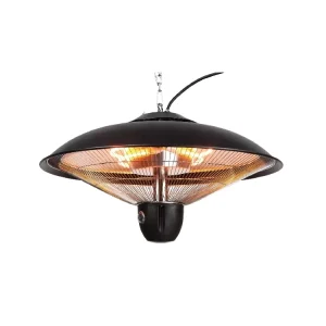 2000W Remote Control Black Hanging Ceiling-Mounted Infrared Patio Heater