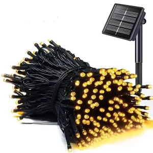200LED 22m Outdoor Christmas Fairy String Lights Waterproof IP65 Garden Garland Decoration Solar Powered Dimmable Light Lighting