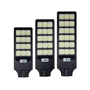 200W All in One Solar Street Light Outdoor LED Lamp with Radar Sensor and Remote Control Garden Use DC 6V RoHS Certified