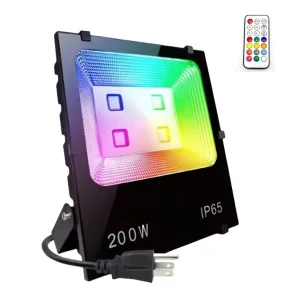 200W Color Changing LED Floodlight for Tree RGB Outdoor Waterproof Landscape Park Lighting with Remote Control Flood Light