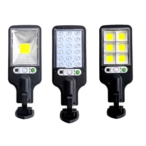 200W IP67 Waterproof Solar LED Street Light with Battery and Remote Control ABS for Garden Security