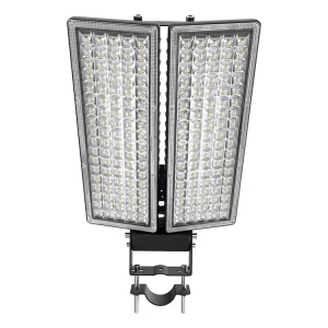 200W Street Light with Charge Controller IP67 Waterproof Black for Outdoor Lighting