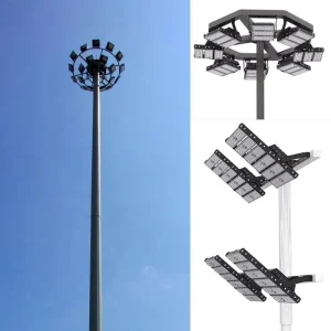 200w 500w 1000w Led Flood Light 30m High Mast Lighting Tower Pole Light with Floodlight Projector Lamp for Stadium Sports Field