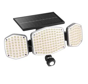 208 LED Security Sensor Light Solar Security Light with Motion Sensor Wall Solar Lights Outdoor Waterproof Led