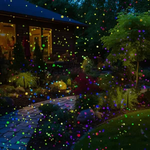 20W Firefly RGB Laser Outdoor Waterproof IP65 Garden Park Lamp For Atmosphere Decorative Lighting