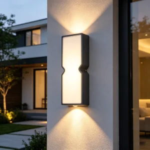 20W IP65 Waterproof Up and Down Lighting Square LED Wall Light for Outdoor Garden Use with Warm White Light