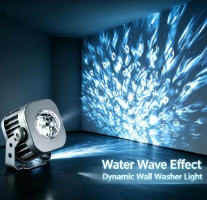 20W LED Outdoor Wall Washer Spotlight Waterproof Aurora Water Ripple RGB Crystal Prism Garden Building Facade Landscape Light