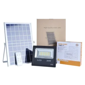 20W Solar LED Flood Light Double Color for Outdoor Garden Security Wall IP66 with Remote Controller for Road Application