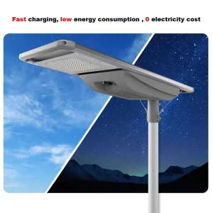 20W To 60W All in One Solar Street Light IP66 Waterproof Smart Outdoor Pole Lighting