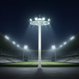 20m 25m 30m Outdoor High Mast Lighting Equipment 1000W LED Light Industrial System Hot Dip Galvanized 160 km/h Wind