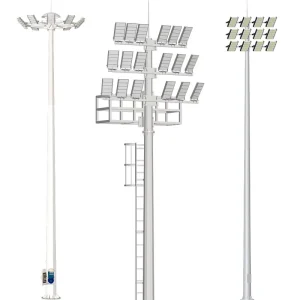20m 30m 40m LED High Mast Light IP65 Hot dip Galvanized Football Stadium Park Square Airport Factory High Quality High Lumen