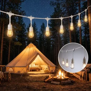 20m 30m 50m 100m LED Solar Illumination String Indoor Outdoor Motif Cafe Patio Backyard Festoon String Lights
