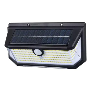 218LED Outdoor Solar Lights with Motion Sensor and 3 Modes IP65 Waterproof Wide Solar Wall Lights for Garden Patio Yard