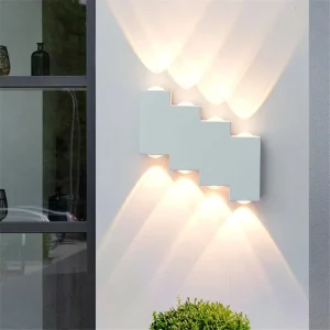 220V 110V Modern Exterior Mounted IP65 LED Wall Lamp for Home