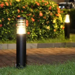 220V 12V Water Pipe Pathway Bollard Lights Walkway Park Yard Landscape Lawn Light
