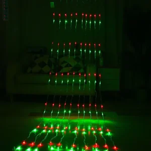 220V 3M LED Christmas Tree Icicle Curtain String Lights with IP44 Rating Dimmable for Outdoor Party & Garden Decor