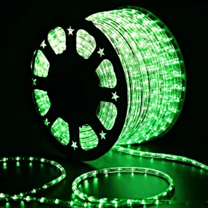 220V EU Plug RGB LED Rainbow Tube Light 360 Degree Glow Christmas Street Decor Rope Lights