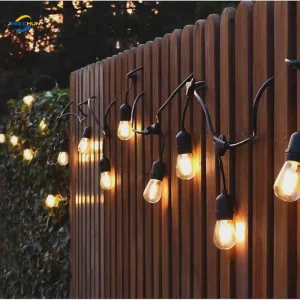 220V PVC Outdoor LED Filament Bulb String Lights CE Certified S14 E26 E27 Socket Patio Christmas