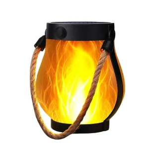 22LED Solar Camping Light USB Rechargeable Dancing Flame Lantern Waterproof Hanging Vintage Retro Desk Lamp