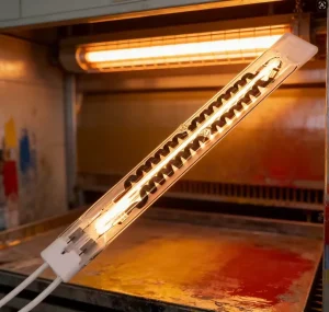 230V 2000W Double Helix Carbon Fiber Infrared Quartz Heating Lamp for Wood Drying Tunnels and Paint Baking Ovens