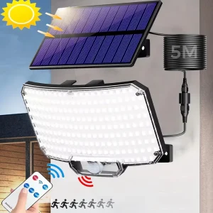234 LED Solar Wall Light with Motion Sensor, Outdoor IP65 Waterproof, Garage and Garden Light