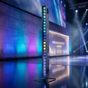 24 x 4W RGBW Battery LED Bar Light IP65 Waterproof Wireless DMX 8-Zone Pixel Wall Washer with 27Ah Lithium Battery