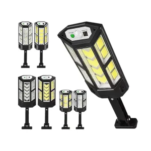 2400MAH Automatic Sensing Solar Garden Light 102 SMD COB Fence Light 3 Modes With Remote Control for Outdoor Garage Courtyard