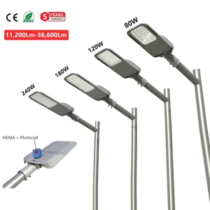 240W LED Street Lighting 50W 80W 120W 180W LED Street Light Rural Roads Community Roads Parking Lot Lighting