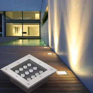 24V 220V Outdoor Square LED Underground Lamp for Park Garden Recessed Inground Light