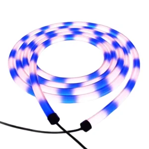 24V D22 Black Round Tube RGB Neon Light 360 Degree Glowing Programmable ARTNET Pixel LED Strip for Bar Stage Lighting