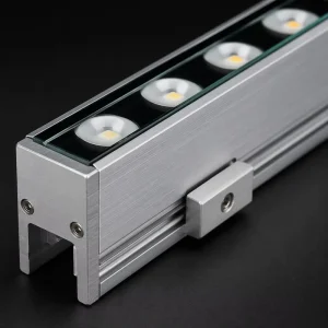 24V DC Outdoor Flexible Mini LED Wall Washer Light 12W Building Facade Pixel Linear Lighting IP65 3000K Dimmable