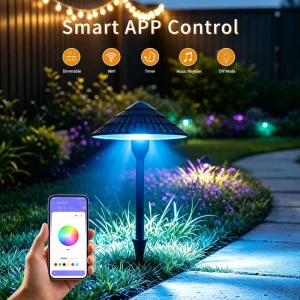 Garden Light IP65 RGB Color Changing Led Landscap Light Pathway Lighting for Holiday Courtyard Decoration Brightness