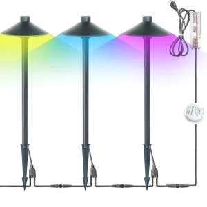 24V RGBW Dimming LED Outdoor Landscape Path Light Aluminum LED Garden Light IP65 Waterproof Lawn Lamp
