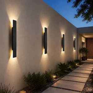 24W Minimalist LED Wall Sconce Waterproof Outdoor Wall Light Aluminum Lighting Villa Hotel Balcony Entrance Garden