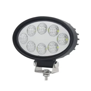 24W Waterproof Oval LED Work Light Flood & Spot Combo Lamp Exterior Lighting for Forklifts Tractors & Vehicles