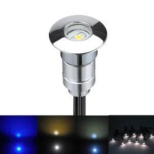 24mm Mini Inground Light 0.6W Low Voltage Recessed LED Light for Garden Deck Step Plinth Pathway