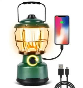 2500LM Dimmable LED Vintage Rechargeable Water-Resistant Camping Lantern for Power Outages