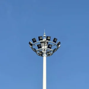 25M 150W LED High Mast Lamp for Basketball Court Stadium and Garden Lighting IP66 Rating Aluminum Body
