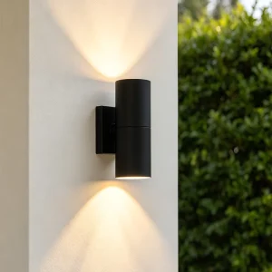 25W 5CCT Dimmable Photocell Aluminum Outdoor Wall Sconce IP65
