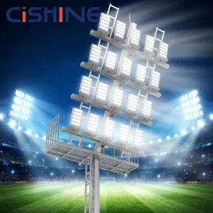 25m 20m 30m 35m 40m Maintenance Platform Galvanized High Mast Light Pole University Cricket Ground with Climbing Ladders
