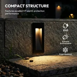 2700K-5700K Aluminum 3W Dimmable Waterproof Outdoor Led Wall Lamps Foot Step Light Garden Use CRI>90 3-Year Warranty