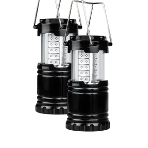 3 AA Batteries Collapsible 30 LED Camping Lantern Portable Outdoor Flashlight