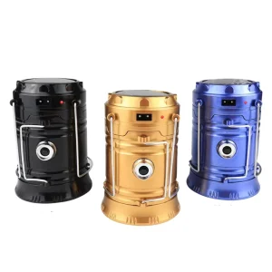 3-in-1 LED Camping Lantern with Solar Flashlight and Battery Torch