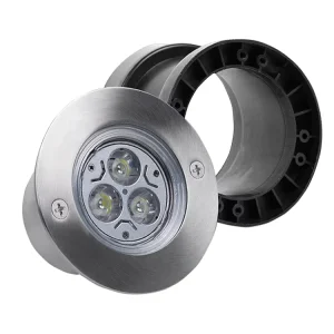 3 x 2W Stainless Steel LED Ground Light Waterproof Outdoor Recessed Landscape Light