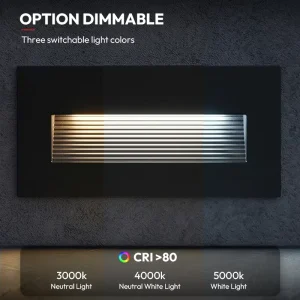 3000K 4000K 5000K IP65 3W Aluminum Garden Courtyard Stairs Lighting Outdoor Wall Lamps Led Step Light Dimmable