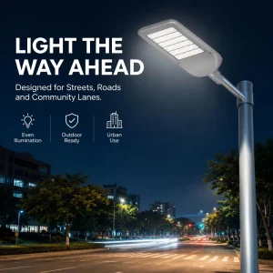 300W AC Smart All-in-One LED Street Light, IP65, 4100K/5000K/6000K