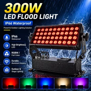 300W High Power LED Matrix Light IP66 Waterproof DMX512 RGB Lighting System for Stadium Theme Park Architectural Projects