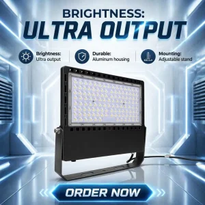 300w Led Flood Light Outdoor Lighting IP66 Waterproof 100-277v Stadium Lights Street Road Landscape Lighting